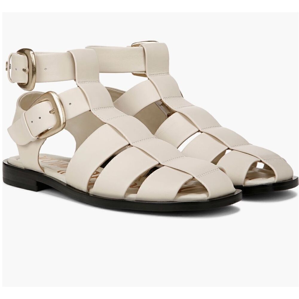 Sam Edelman Womens Dawn Leather Buckle Casual Ankle Strap Sandal Size 10